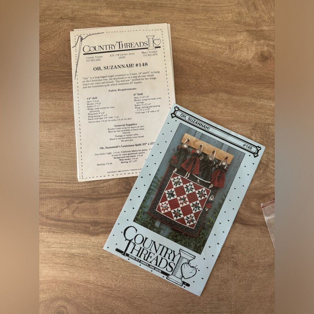OH, SUZANNAH! Louisiana Quilt & Angel Ornament ~ Country Threads Pattern #148